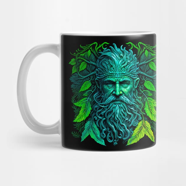 Jack Of The Wood Traditional Pagan Celtic Greenman by Tshirt Samurai